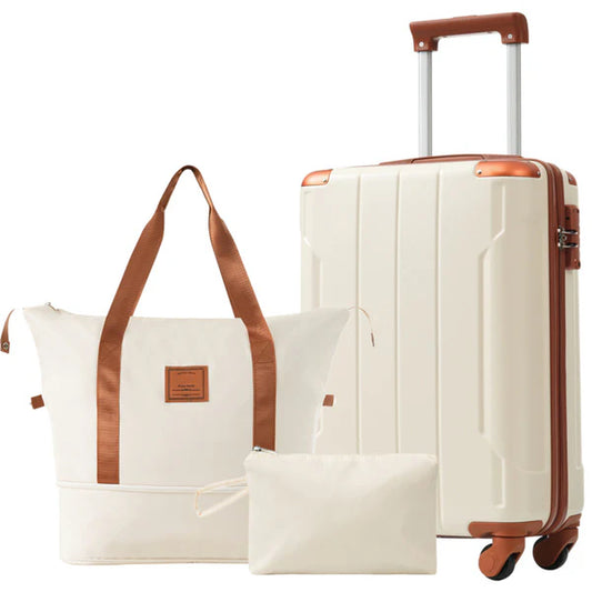3-Piece Hardside Suitcase Set with Wheels