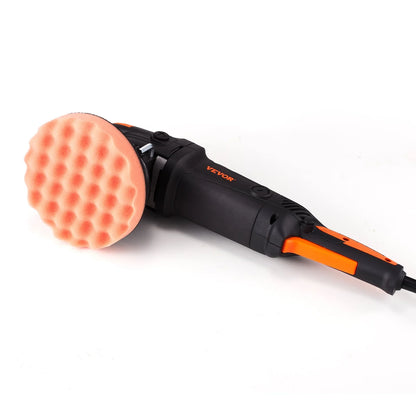 VEVOR Buffer Polisher, 6-Inch Random Orbital Polisher for Car Detailing, 6 Variable Speed 1900-4600RPM Dual Action Polisher Waxer Kit, with Detachable Handle for Car, Boat, Polishing, Waxing